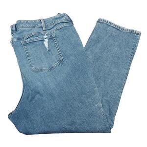 Torrid Women's Plus Size Boyfriend Straight Leg Vintage Stretch Destroyed Jeans